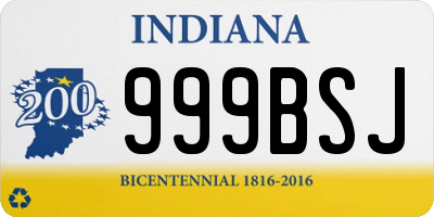 IN license plate 999BSJ