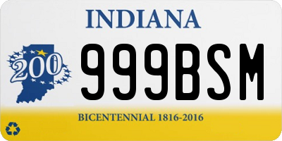 IN license plate 999BSM