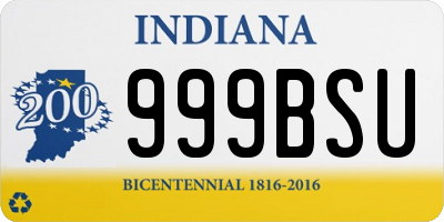 IN license plate 999BSU