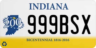 IN license plate 999BSX