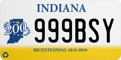 IN license plate 999BSY