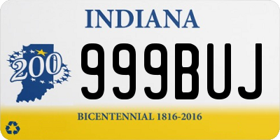 IN license plate 999BUJ