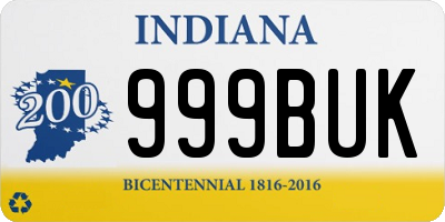 IN license plate 999BUK