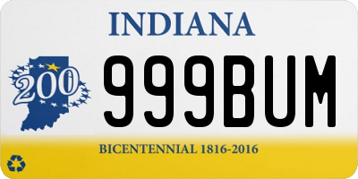 IN license plate 999BUM