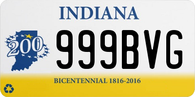 IN license plate 999BVG