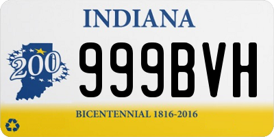 IN license plate 999BVH