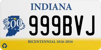 IN license plate 999BVJ
