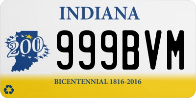 IN license plate 999BVM