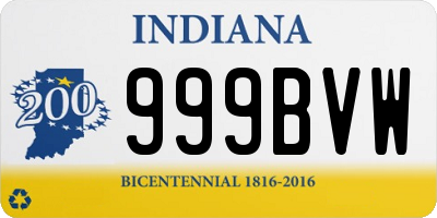 IN license plate 999BVW