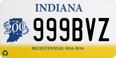 IN license plate 999BVZ