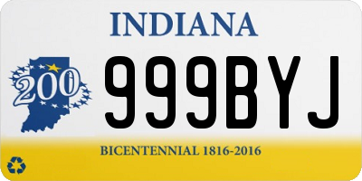 IN license plate 999BYJ