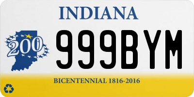 IN license plate 999BYM