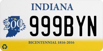 IN license plate 999BYN