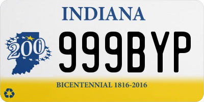 IN license plate 999BYP