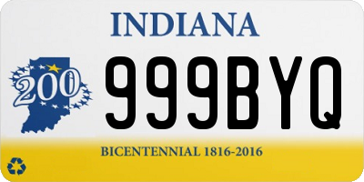 IN license plate 999BYQ