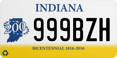 IN license plate 999BZH