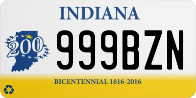 IN license plate 999BZN