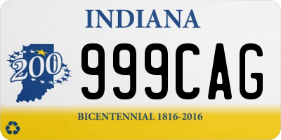 IN license plate 999CAG