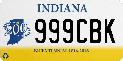 IN license plate 999CBK