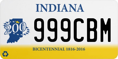 IN license plate 999CBM