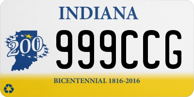 IN license plate 999CCG