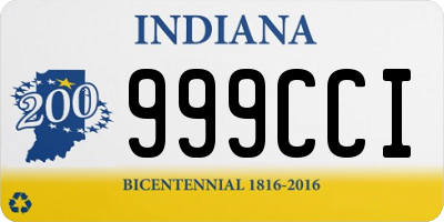 IN license plate 999CCI