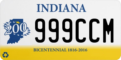 IN license plate 999CCM