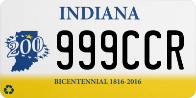 IN license plate 999CCR