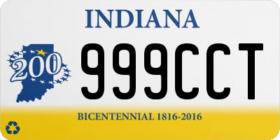 IN license plate 999CCT