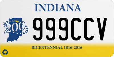 IN license plate 999CCV