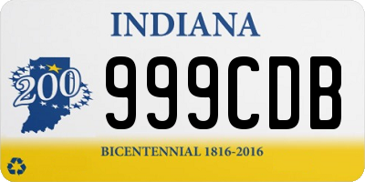 IN license plate 999CDB