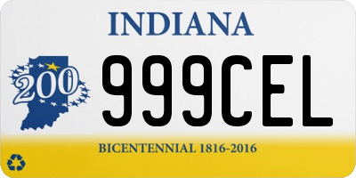 IN license plate 999CEL