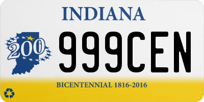 IN license plate 999CEN