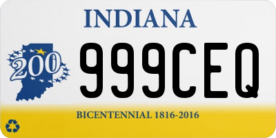 IN license plate 999CEQ