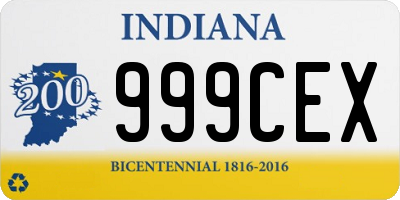 IN license plate 999CEX