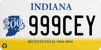 IN license plate 999CEY