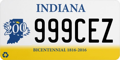 IN license plate 999CEZ