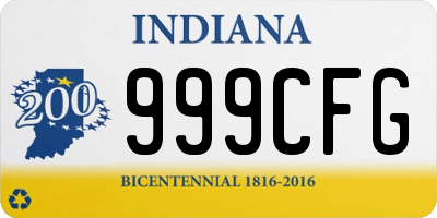 IN license plate 999CFG