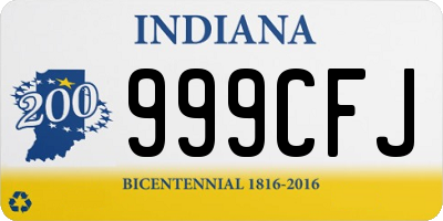 IN license plate 999CFJ