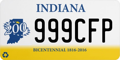 IN license plate 999CFP