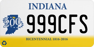 IN license plate 999CFS