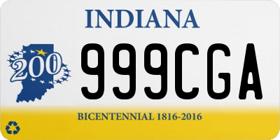 IN license plate 999CGA