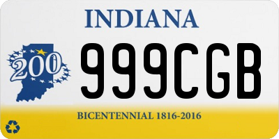 IN license plate 999CGB