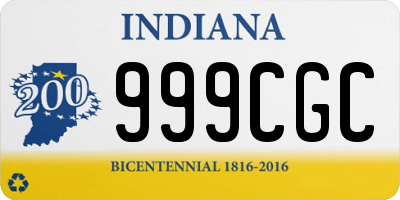 IN license plate 999CGC