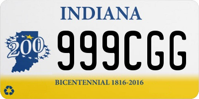 IN license plate 999CGG