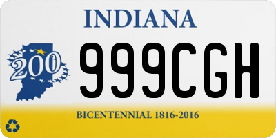 IN license plate 999CGH