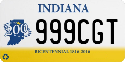 IN license plate 999CGT