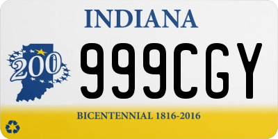 IN license plate 999CGY