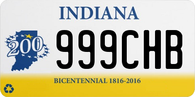 IN license plate 999CHB