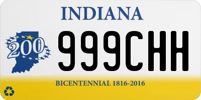 IN license plate 999CHH